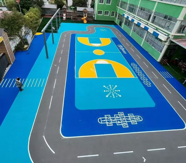运城市半预制型跑道混合型塑胶跑道 - 厂家